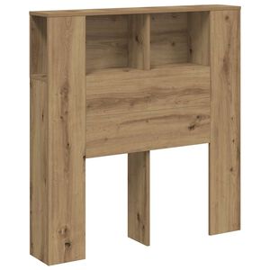 vidaXL Headboard Cabinet Artisan Oak 100x18,5x102,5 cm Engineered Wood