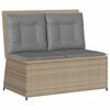vidaXL Garden Bench Beige Poly Rattan