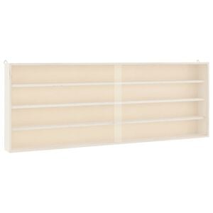 vidaXL Wooden Collector's Display Case with Doors 100x8.5x37cm