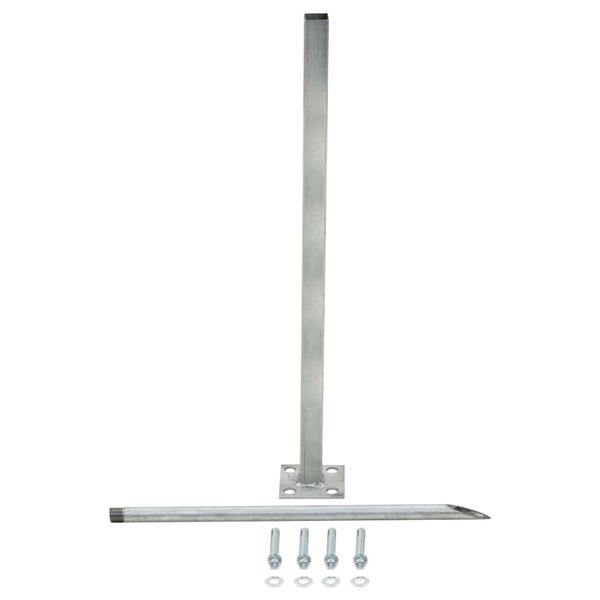 vidaXL Replacement Steel Feet 2 pcs 115 cm Silver