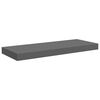 vidaXL Floating Wall Shelves 2 pcs High Gloss Grey 60x23.5x3.8 cm MDF