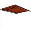 vidaXL Manual Retractable Awning 450x300 cm Orange and Brown