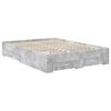 vidaXL Bed Frame Concrete Grey 140 x 190 cm Engineered Wood