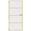 vidaXL Interior Door Slim Golden 93x201.5 cm Tempered Glass and Aluminium