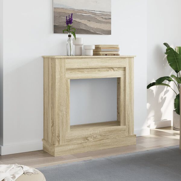 vidaXL Fireplace Surround Sonoma Oak 90x30x90 cm Engineered Wood