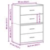 vidaXL Cabinets with 2 Drawers 2 pcs Grey Sonoma 60x31x40 cm Engineered Wood