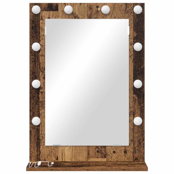 vidaXL Vanity Mirror Rectangular Concrete Grey 70 x 50 x 18 cm