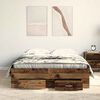 vidaXL Bed Frame with Drawer Old Wood 120 x 190 cm Engineered Wood