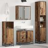vidaXL Bathroom Furniture Set with Door 4 pcs Old wood Engineered wood
