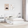 vidaXL Storage Bed with Headboard White 120 x 190 cm Engineered Wood