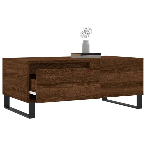 vidaXL Coffee Table Brown Oak 90x50x36.5 cm Engineered Wood