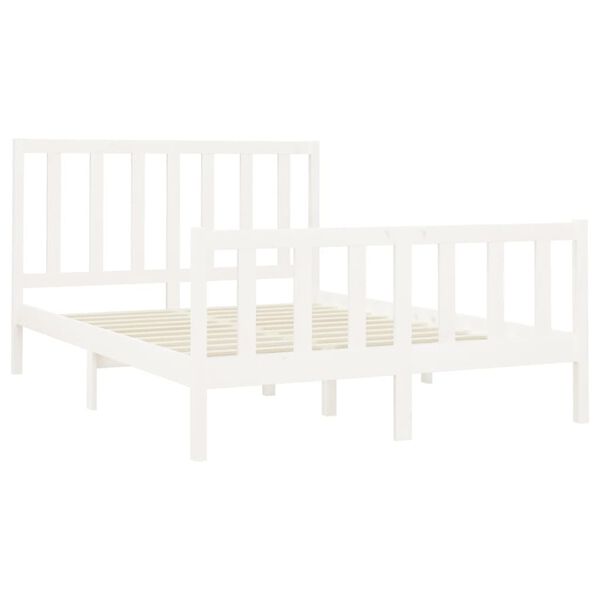 vidaXL Bed Frame without Mattress White 160x200 cm Solid Wood Pine