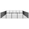 vidaXL Outdoor Dog Kennel Steel 42.34 m²