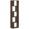 vidaXL Bookcase 5-Tier Brown Oak 45x23,5x162,5 cm Engineered Wood