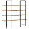 vidaXL 4-Tier Bookcase 160x35x160 cm Solid Mango Wood