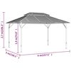 vidaXL Gazebo with Sidewalls&Double Roof 3x4 m Anthracite