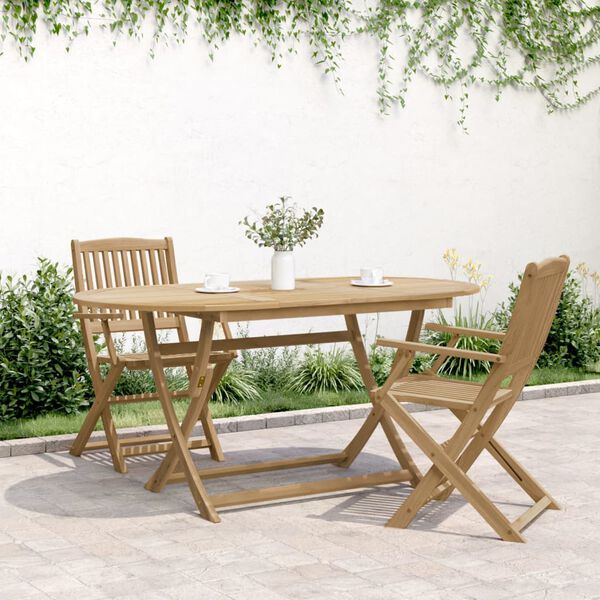 vidaXL Folding Garden Table 160x85x75 cm Solid Wood Acacia