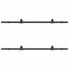 vidaXL Sliding Door Hardware Kit 200 cm Steel Black