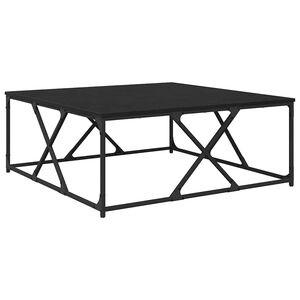 vidaXL Coffee Table Black Oak 100 x 100 x 40 cm Engineered Wood
