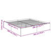 vidaXL Bed Frame without Mattress White 200x200 cm