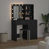 vidaXL Dressing Table 2 pcs Black 50 x 41 x 135 cm Engineered wood