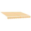 vidaXL Retractable Awning Manual Yellow and White 300 x 200 cm