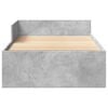 vidaXL Bed Frame without Mattress Concrete Grey 90x200 cm Engineered Wood
