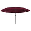 vidaXL Garden Parasol Bordeaux Red 395 x 395 x 245 cm