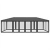 vidaXL Party Tent with 12 Mesh Sidewalls Anthracite 8x4 m HDPE