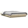 vidaXL Bed Frame with LED Lights without Mattress Sonoma Oak 140x200cm