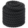 vidaXL Battle Rope Black 15 m 11 kg Polyester