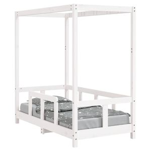 vidaXL Kids Bed Frame White 70x140 cm Solid Wood Pine