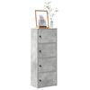 vidaXL Bookcase Concrete Grey 40x24x102 cm Engineered Wood
