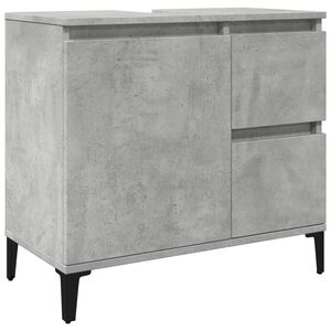 vidaXL Sink Cabinet Concrete Grey 65x33x60 cm Engineered Wood