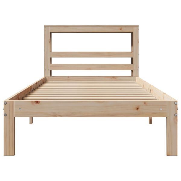 vidaXL Bed Frame with Headboard without Mattress 90x200 cm