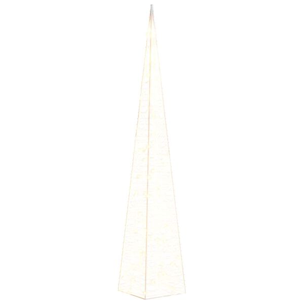 vidaXL Christmas Light Cone 60 LEDs Warm White 120 cm Acrylic