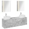 vidaXL Bathroom Furniture Set 5 pcs Concrete Grey