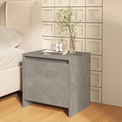 vidaXL Bedside Cabinet Concrete Grey 45x34x44.5 cm Engineered Wood