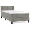 vidaXL Box Spring Bed with Mattress Light Grey 80x200 cm Velvet