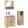vidaXL Bathroom Furniture Set 3 pcs Sonoma Oak Engineered wood & Metal