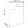 vidaXL Shoe Cabinet Concrete Grey 60x35x84 cm Engineered Wood