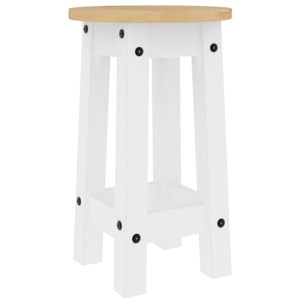 vidaXL 3 Piece Bar Set White Solid Wood Pine
