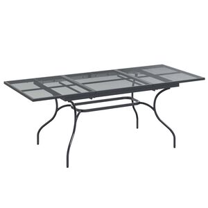 vidaXL Extendable Mesh Dining Table Anthracite 212 x 90 x 76 cm Steel