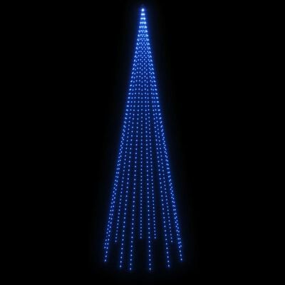 vidaXL Christmas Tree on Flagpole Blue 732 LEDs 500 cm