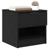 vidaXL Bed Cabinet 2 pcs Black Oak 40 x 39 x 40cm Engineered Wood