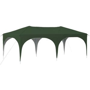 vidaXL Pop-up Party Tent Green 575 x 288 x 245 cm Oxford Fabric