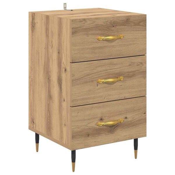 vidaXL Bedside Cabinet Artisan Oak 40 x 40 x 66 cm Engineered Wood