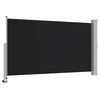 vidaXL Patio Retractable Side Awning 140 x 300 cm Black
