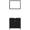 vidaXL Bathroom Furniture Set Black Engineered Wood