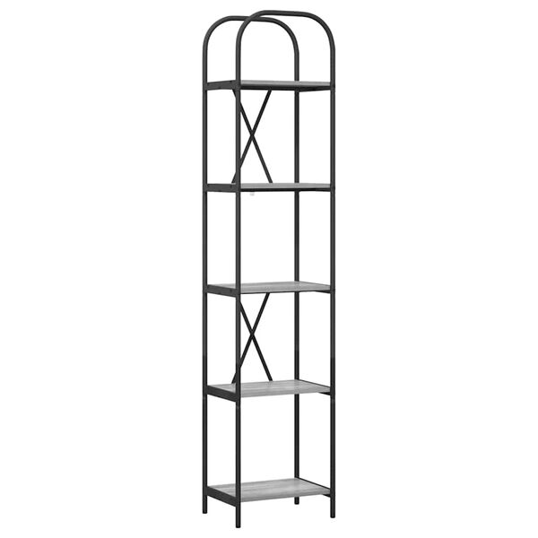 vidaXL Bookshelf Grey Sonoma 40 x 30 x 183 cm Engineered wood